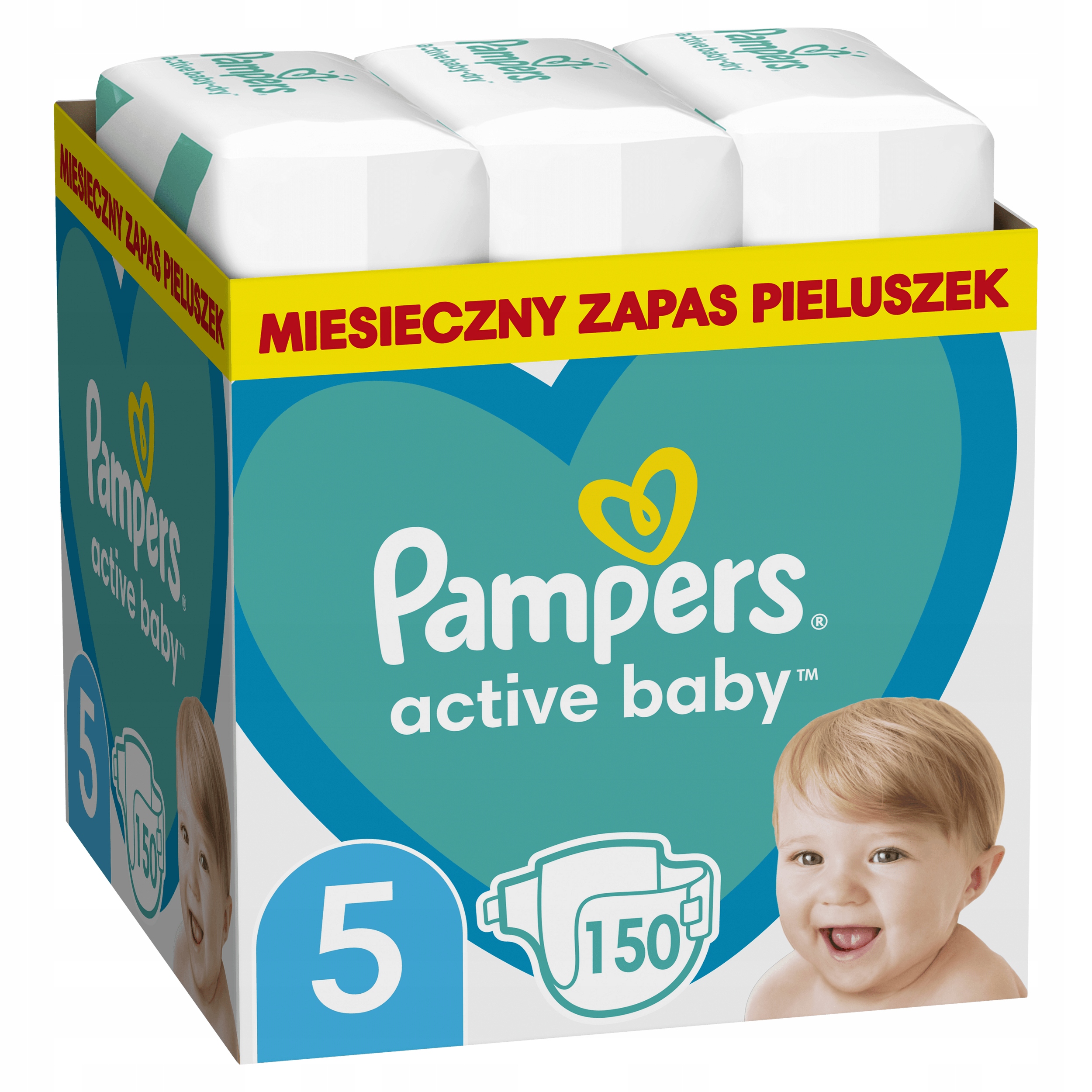 pampers pieluszki active baby 5 junior 150 szt