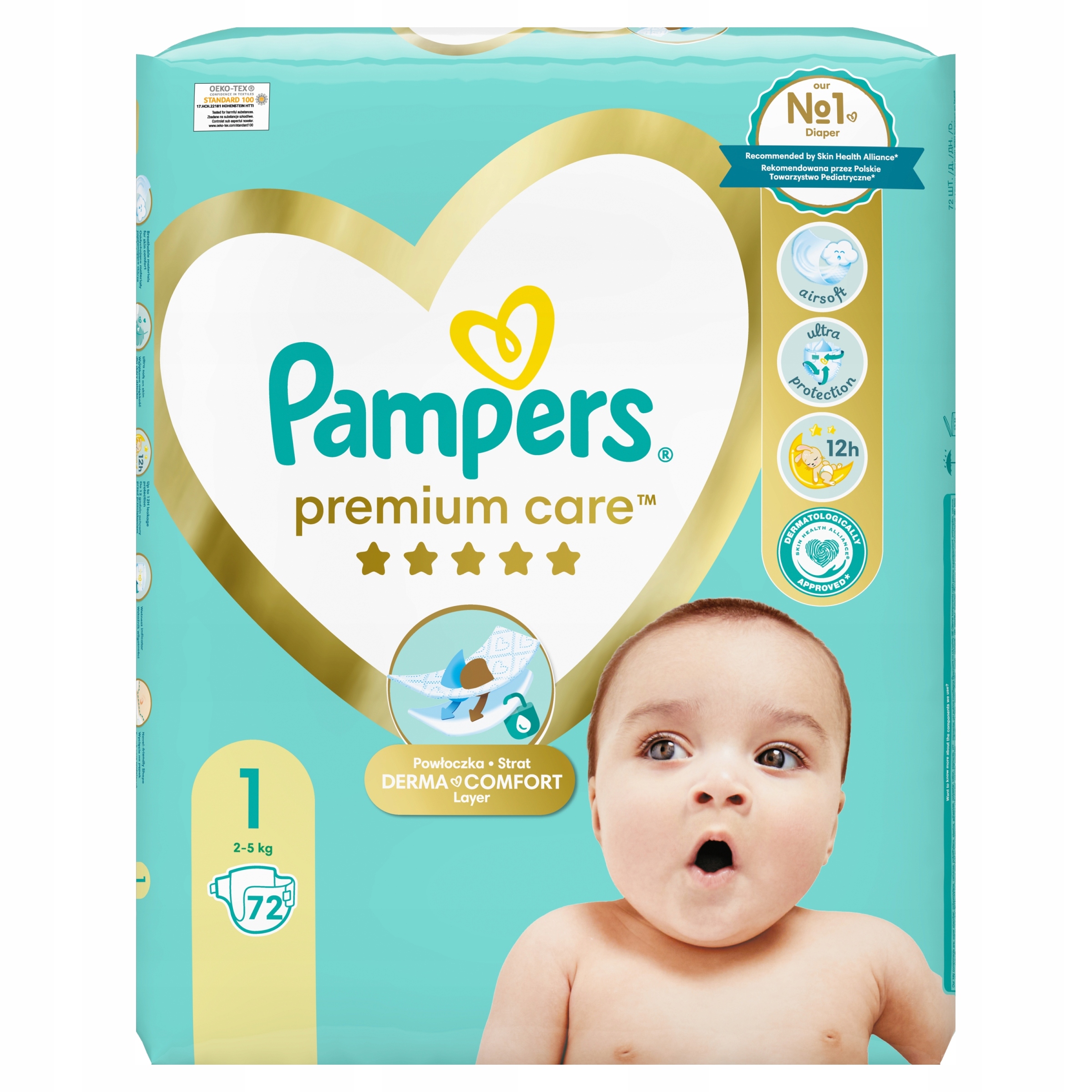 pieluchy pampers premium care1 cena 96 sztuk