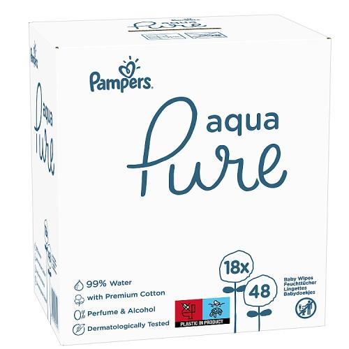 pampers chusteczki nawiliżające aqua pure