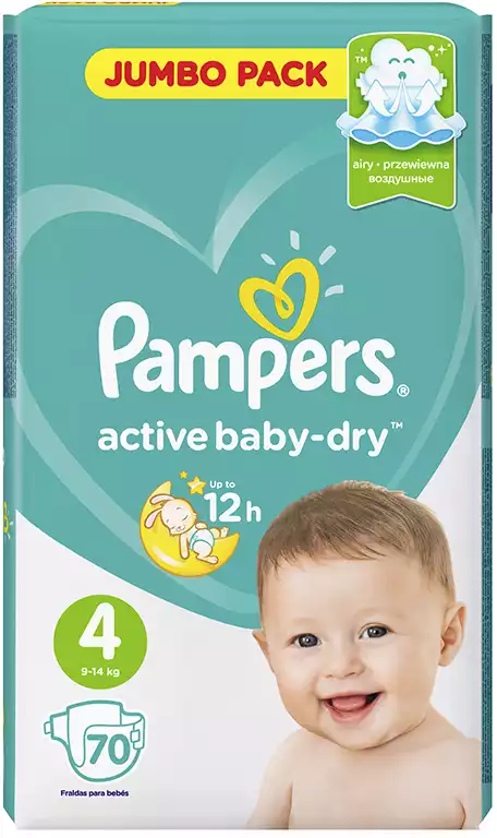 pampers active baby dry 4 mega paka