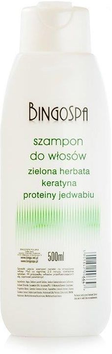 szampon z zieloną herbatą keratyną i proteinami jedwabiu