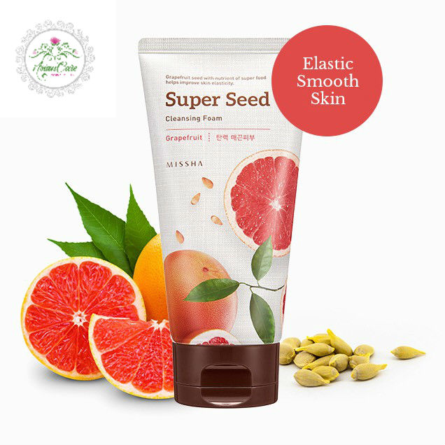 missha super seed cleansing foam grapefruit pianka oczyszczająca do twarzy