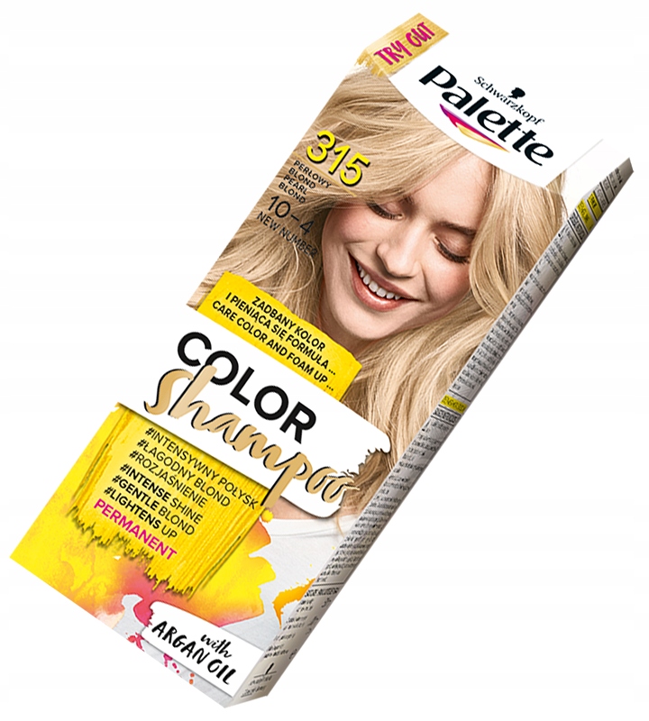 palette szampon koloryzujący do włosów perłowy blond