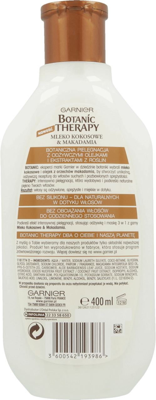 botanic therapy olej kokosowe i makadamia szampon rossmann