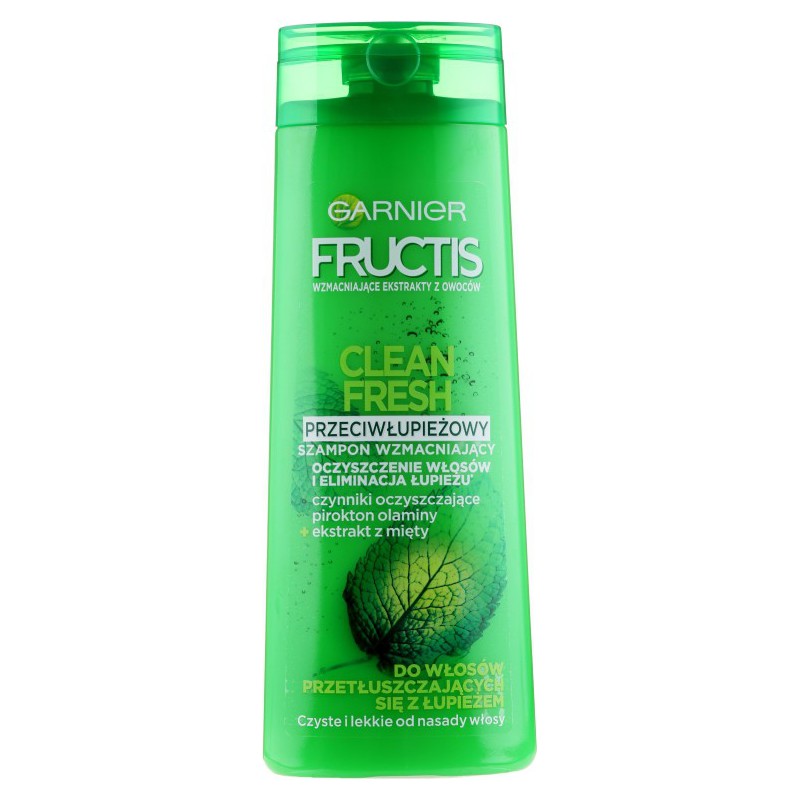 garnier fructis clean fresh przeciwłupieżowy szampon wzmacniający do włosów