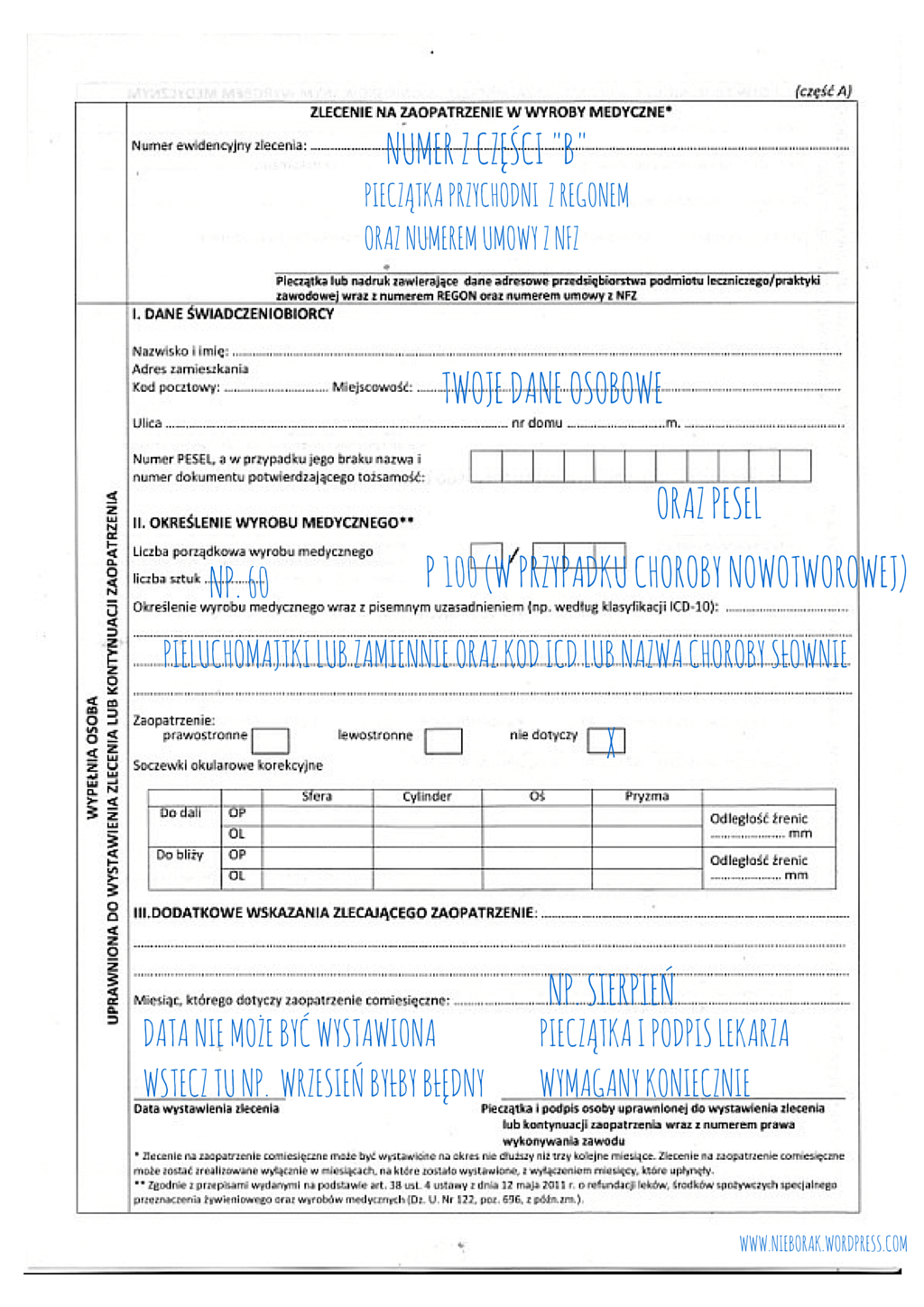 pieluchomajtki refundacja nfz kody icd 10