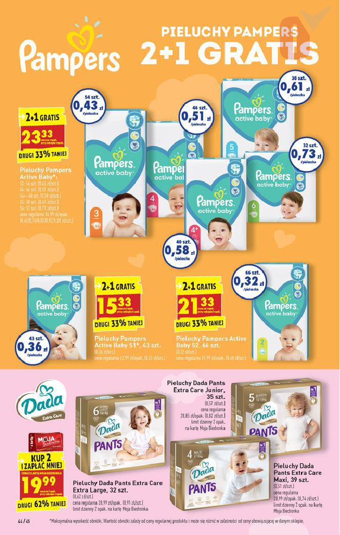 pieluchy pampers 2 biedronka