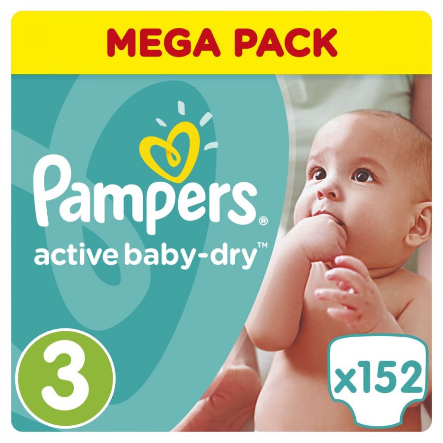 pampers active baby-dry pieluchy 3 midi