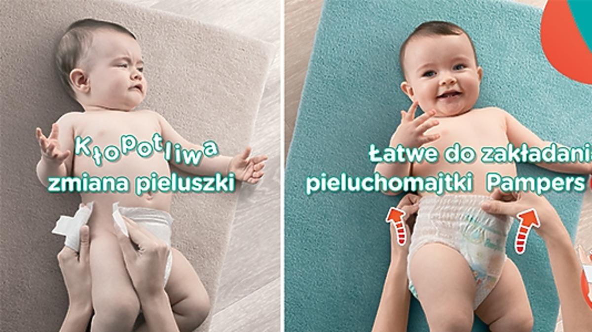 polrocznego dziecka zabrudzony pampers