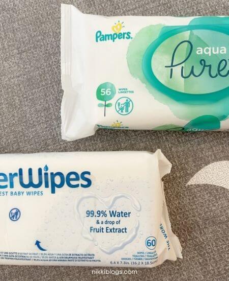 pampers aqua pure or water wipes