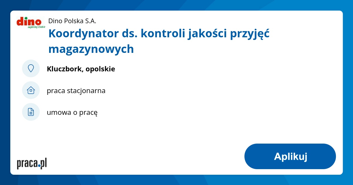 koordynator ds systemów jakości w firmie produkującej pieluchy