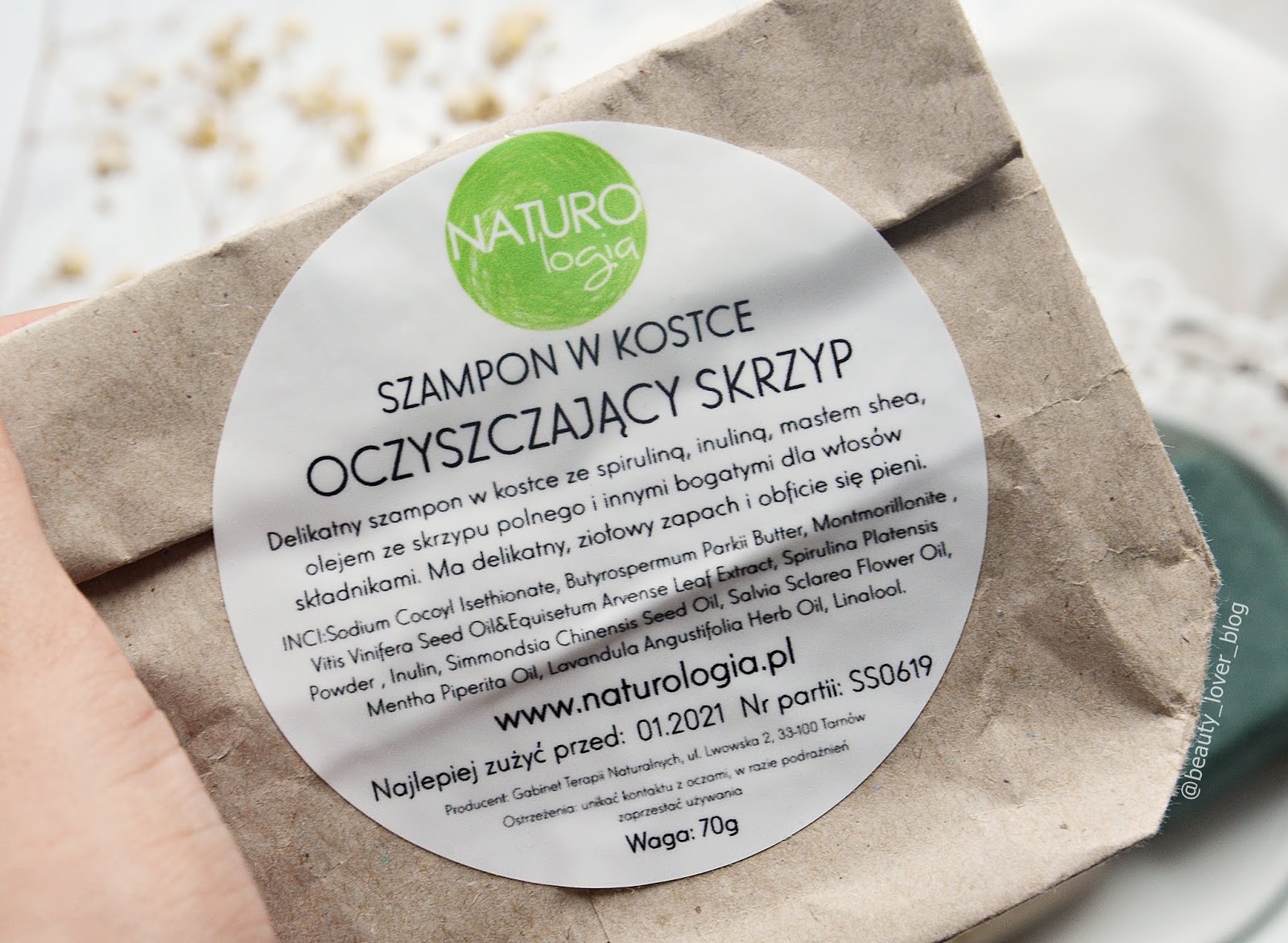 naturologia szampon w kostce oczyszczający skrzyp