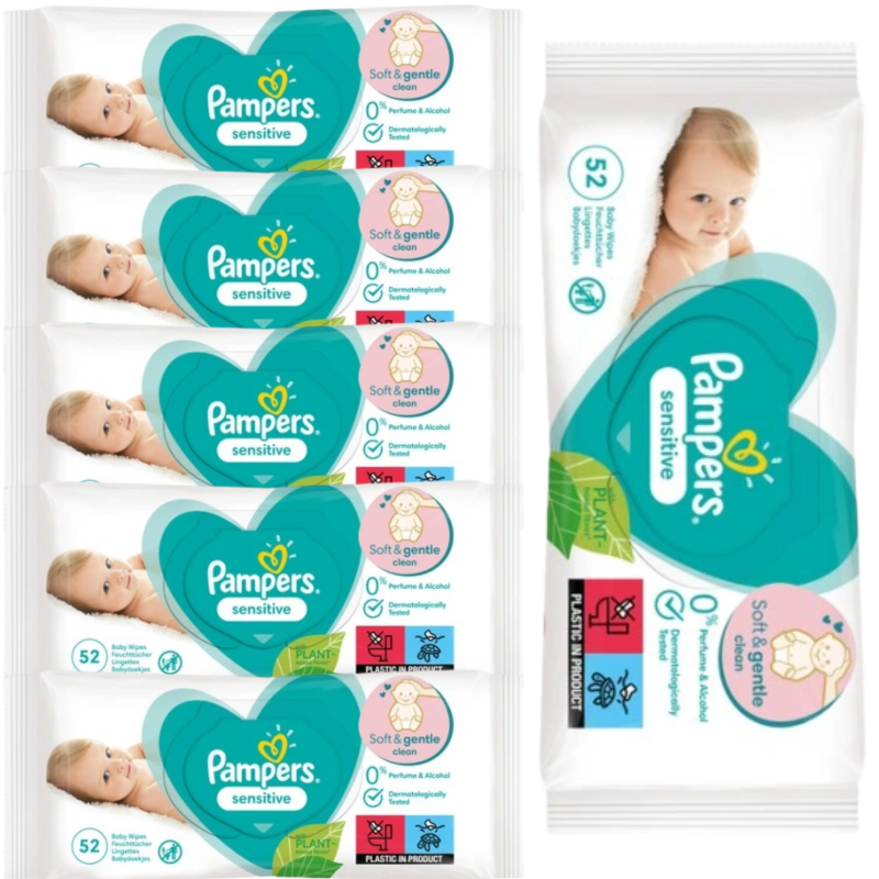 pampers sensitive chusteczki 6