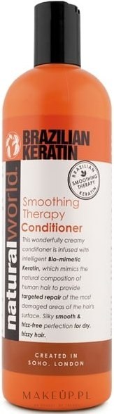 natural world brazilian keratin smoothing therapy odżywka wygładzająca do włosów