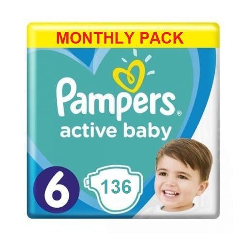 pampers active baby giant box