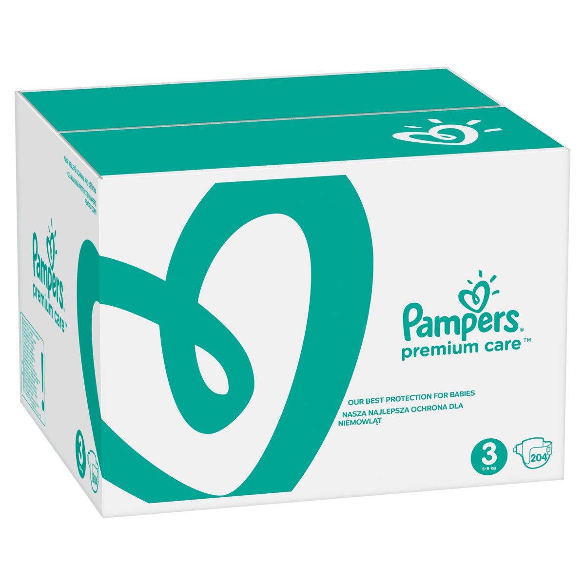 pampers premium care 3 204 sztuki