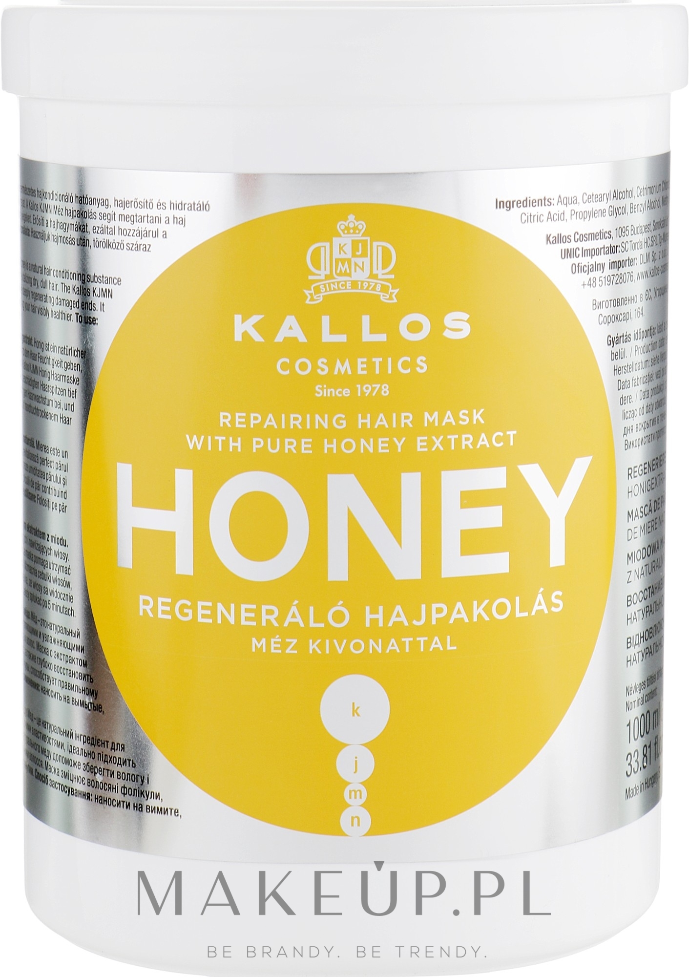 odżywka do włosów kallos honey oil