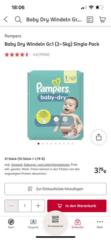 rossmann pampers 4 euro