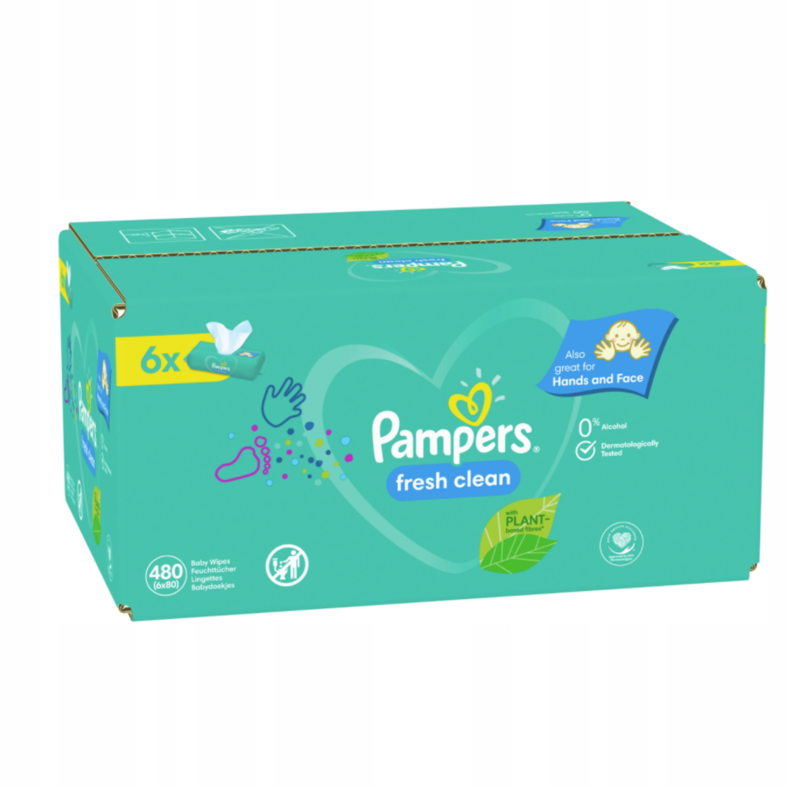 chusteczki pampers 6x80