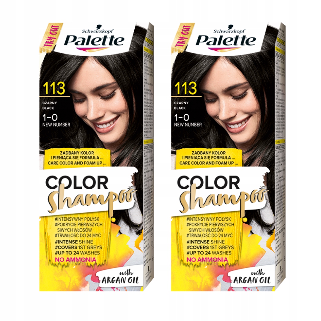 palette color shampoo szampon koloryzujący 113 czarny opinię