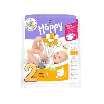 pieluchy happy new flexi fit mini 78 szt