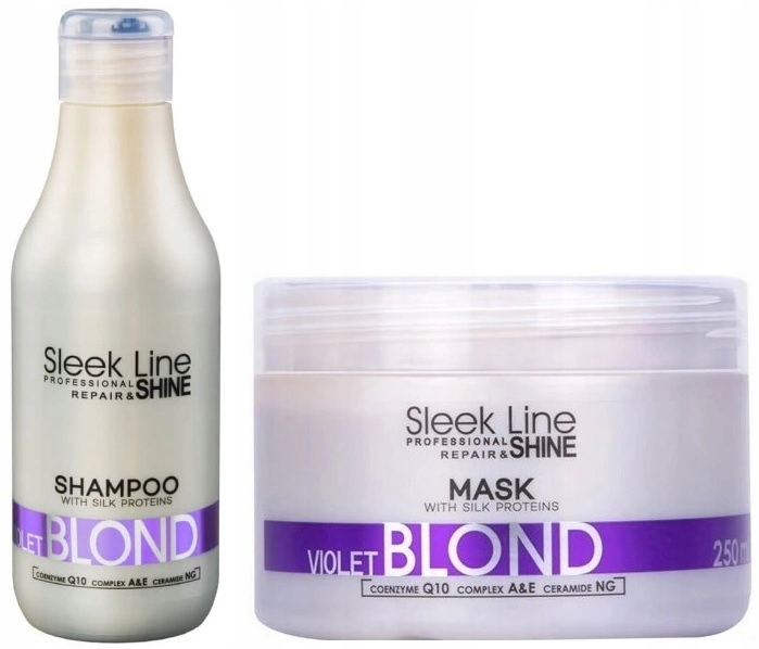 sleek line maska blond szampon