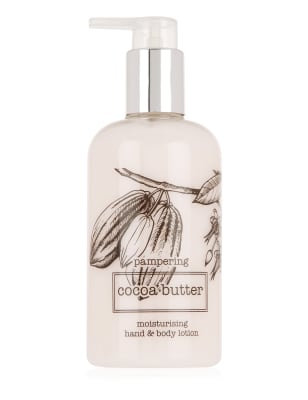 pampering cocoa butter moisturising hand & body lotion