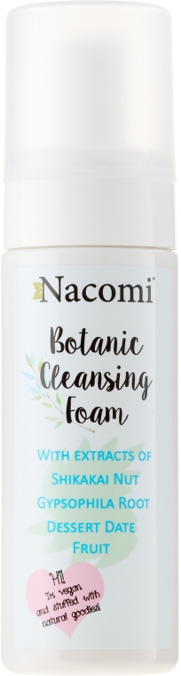 nacomi botanic cleansing foam botaniczna pianka myjąca do twarzy