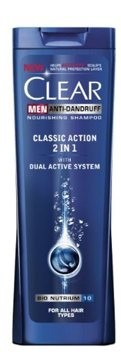 clear classic action przeciwłupieżowy szampon do włosów dla mężczyzn 2w1