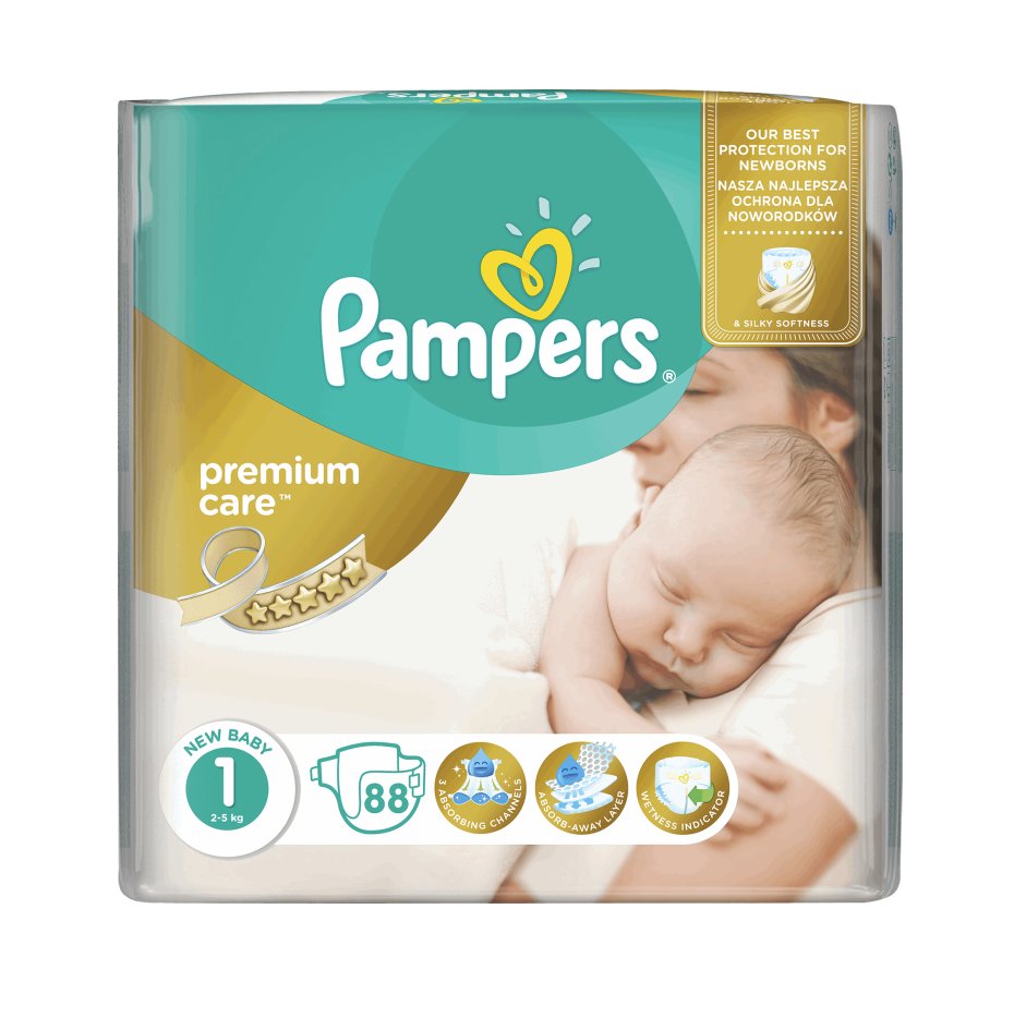 pampers 1 z wycięciem na pępek