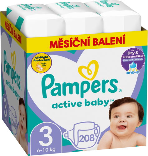 pampers active 3 208