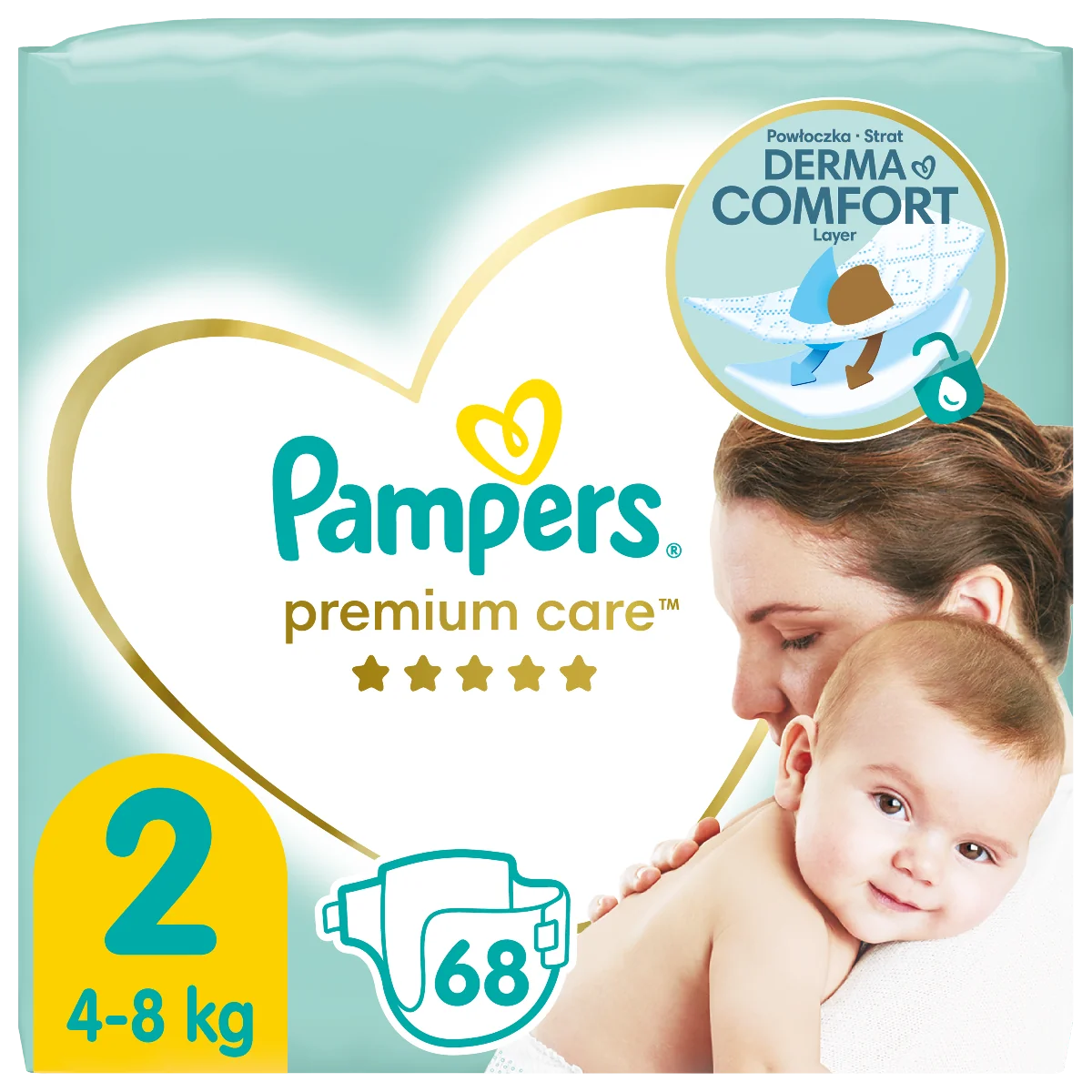 pampers premium care newborn 1 pieluszki 2-5kg 88 sztuk