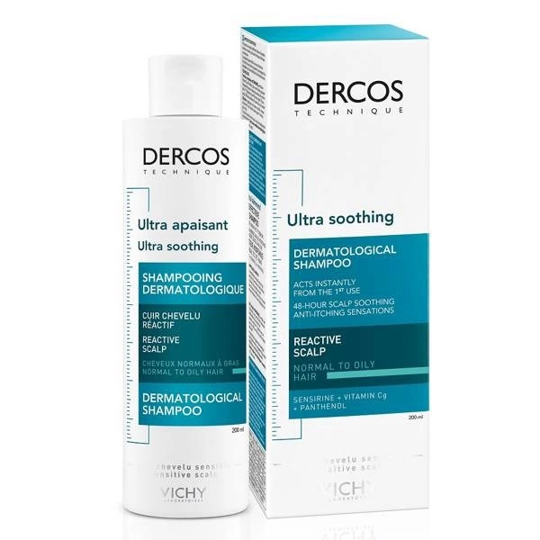 vichy dercos szampon ultrakojący włosy suche 200ml