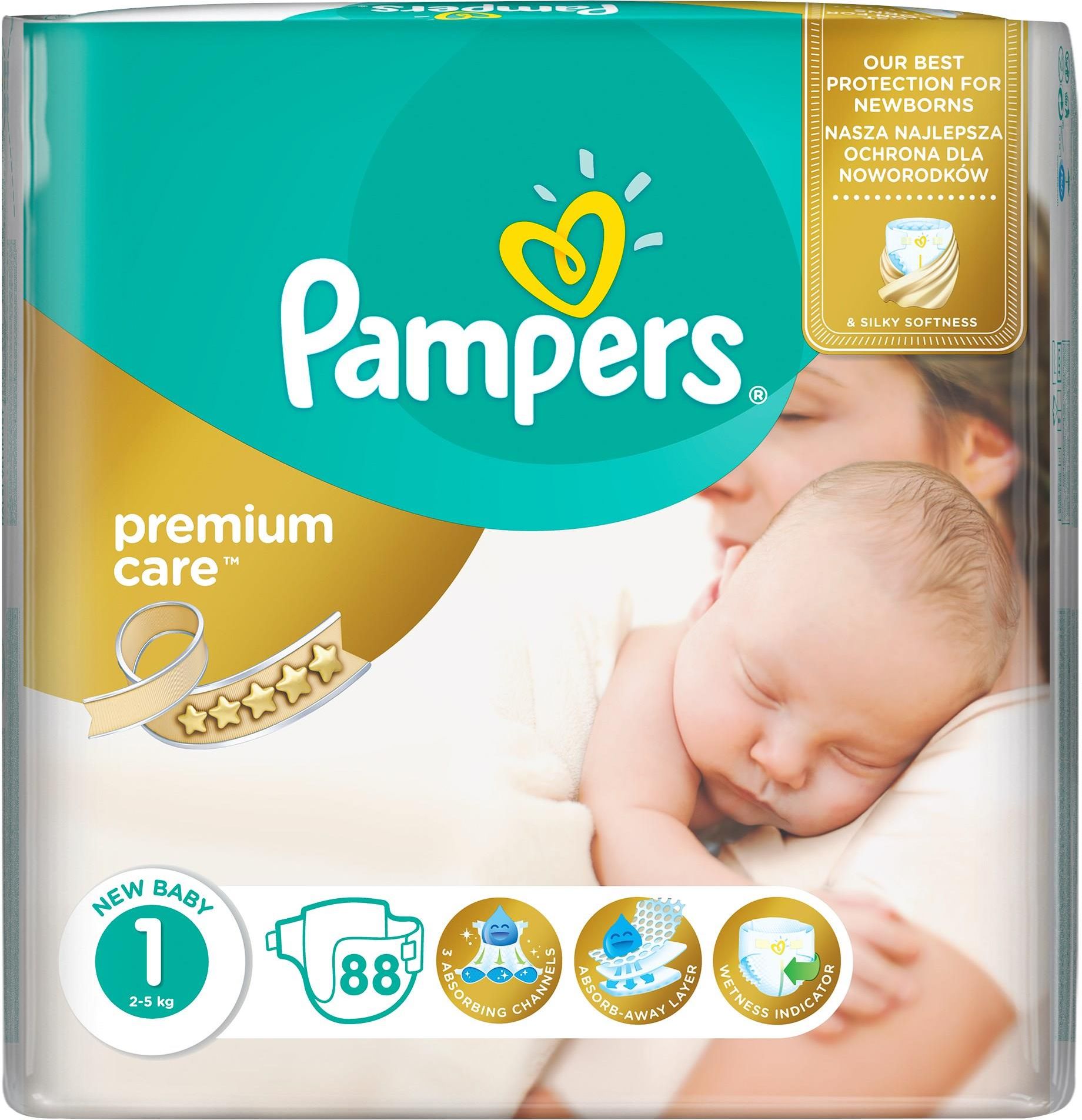 pampers 1 2-5 kg 88sztuk