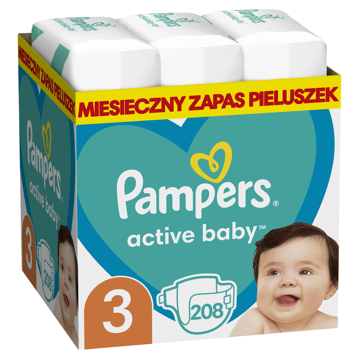 pampers active baby dry 3 68 szt