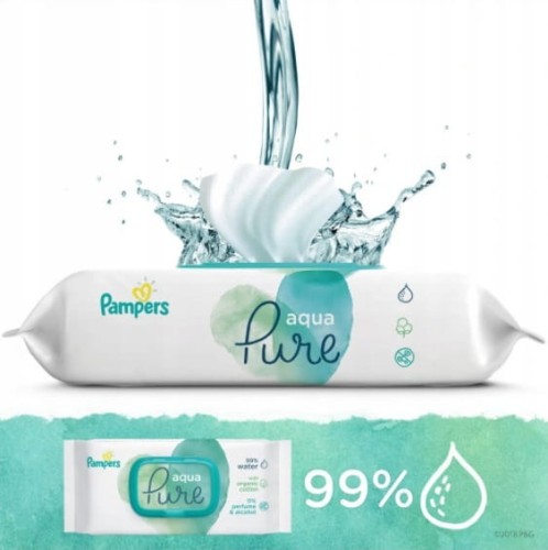 pampers chusteczki nawilżające aqua pure 14 x 48