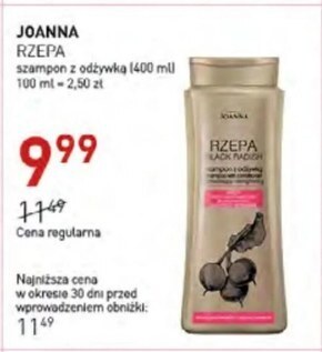 joanna czarna rzepa szampon z odżywką rossmann