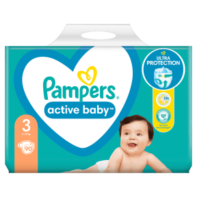 pampers active baby 3 midi 4-9kg giant pack 90 szt