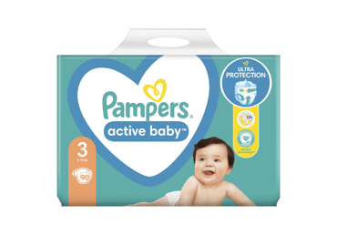 pampers active baby dry 3 90 szt