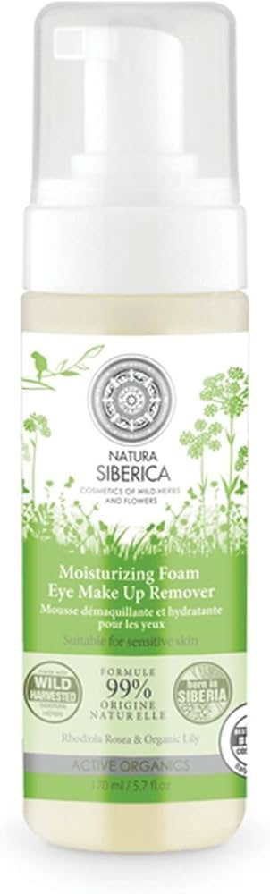 natura siberica nawilżająca pianka do demakijażu oczu 150ml