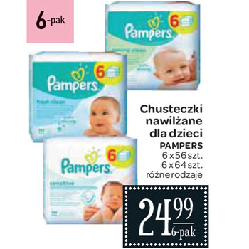 chusteczki pampers 6x64