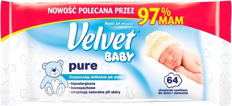 chusteczki nawilżane dla niemowląt velvet