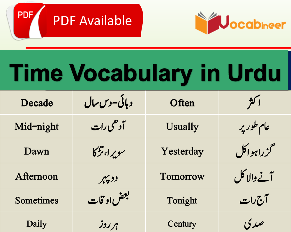 pamper time meaning in urdu