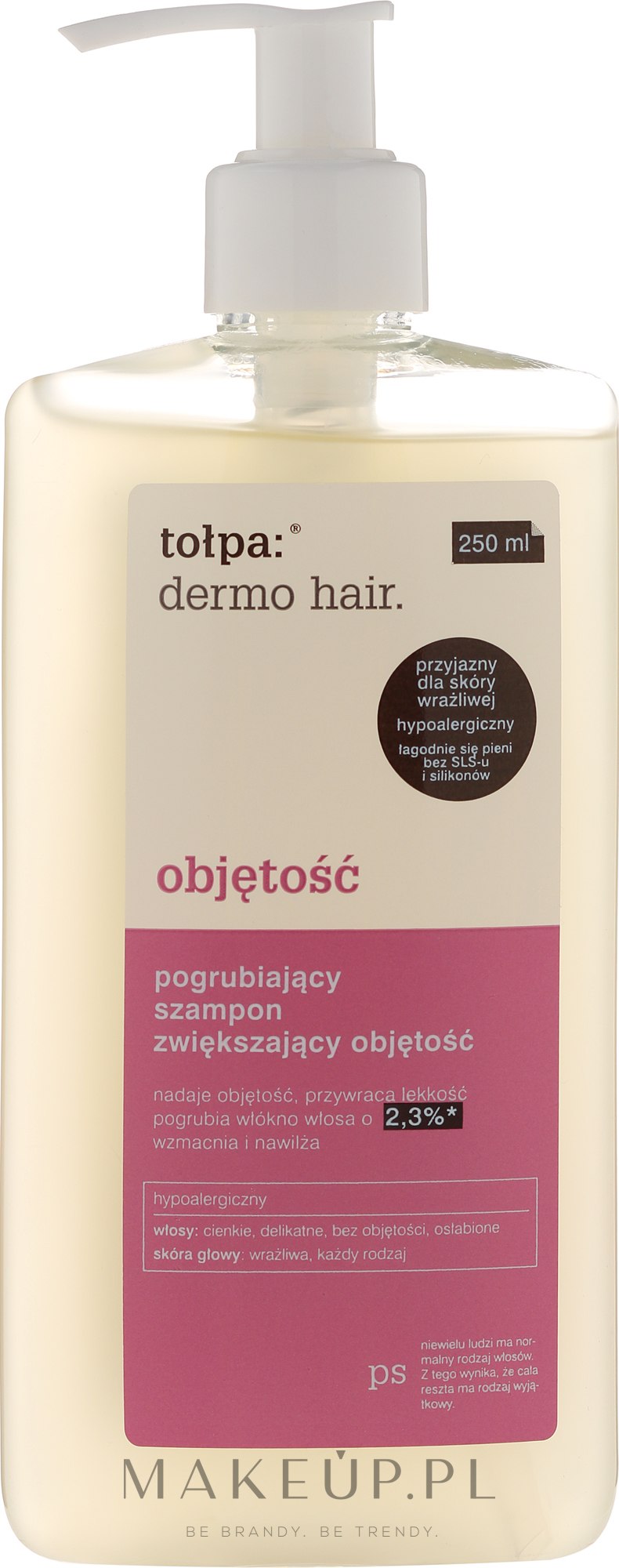 dermo hair objętość pogrubiający szampon zwiększający objętość