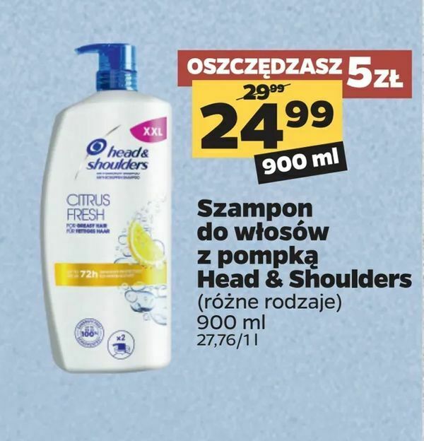 szampon head and shoulders 900ml z pompką jak uruchomić pompę