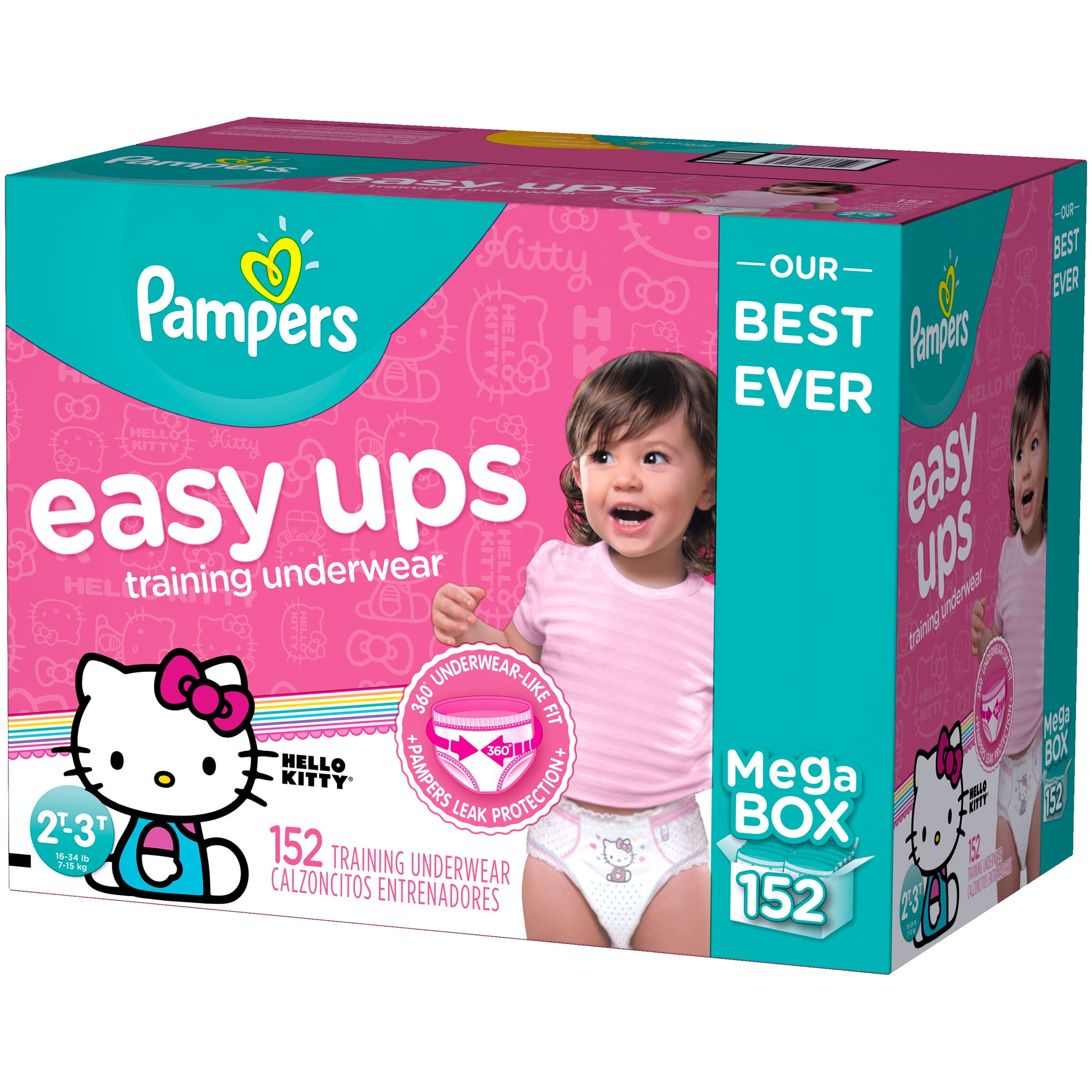 pampers easy ups hello kitty which side is the front