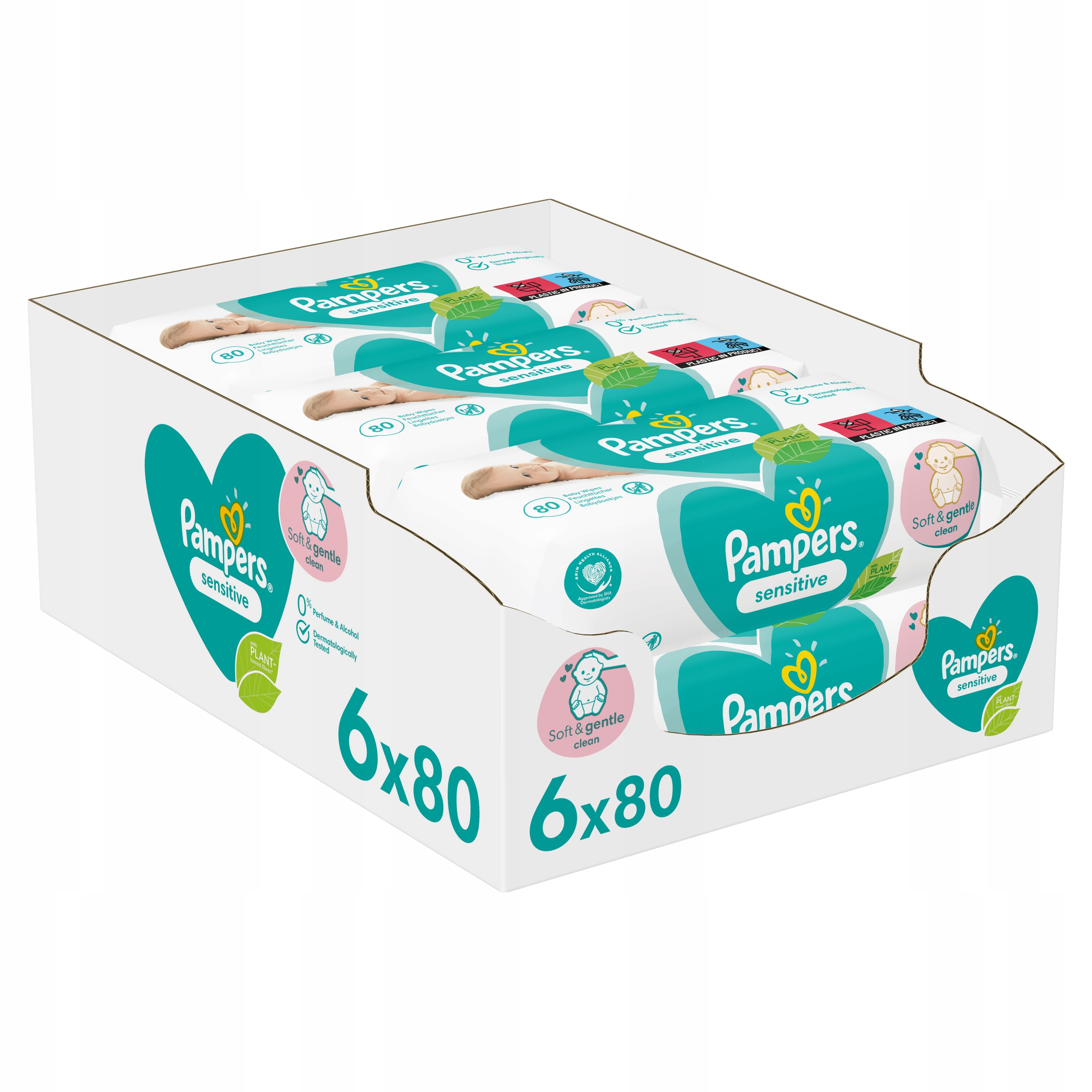 pampers chusteczki pielęgnacyjne zapas aloe 6 x 64 szt