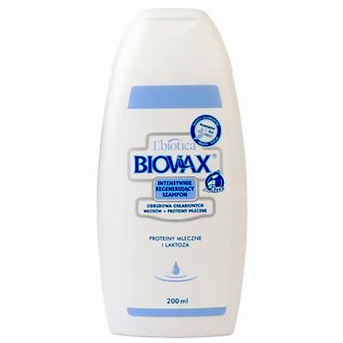 lbiotica biovax latte szampon odbudowa włosów osłabionych 200 ml