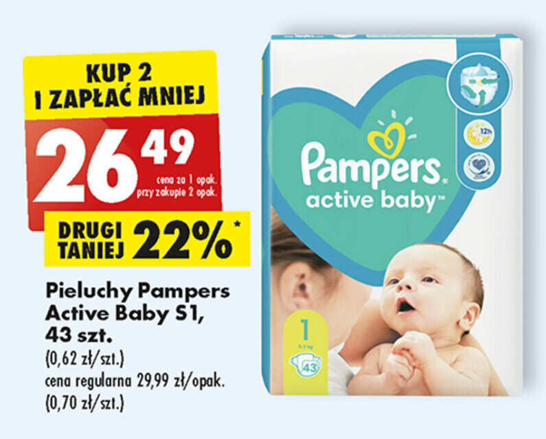 promocja pampers 1 pieluchy