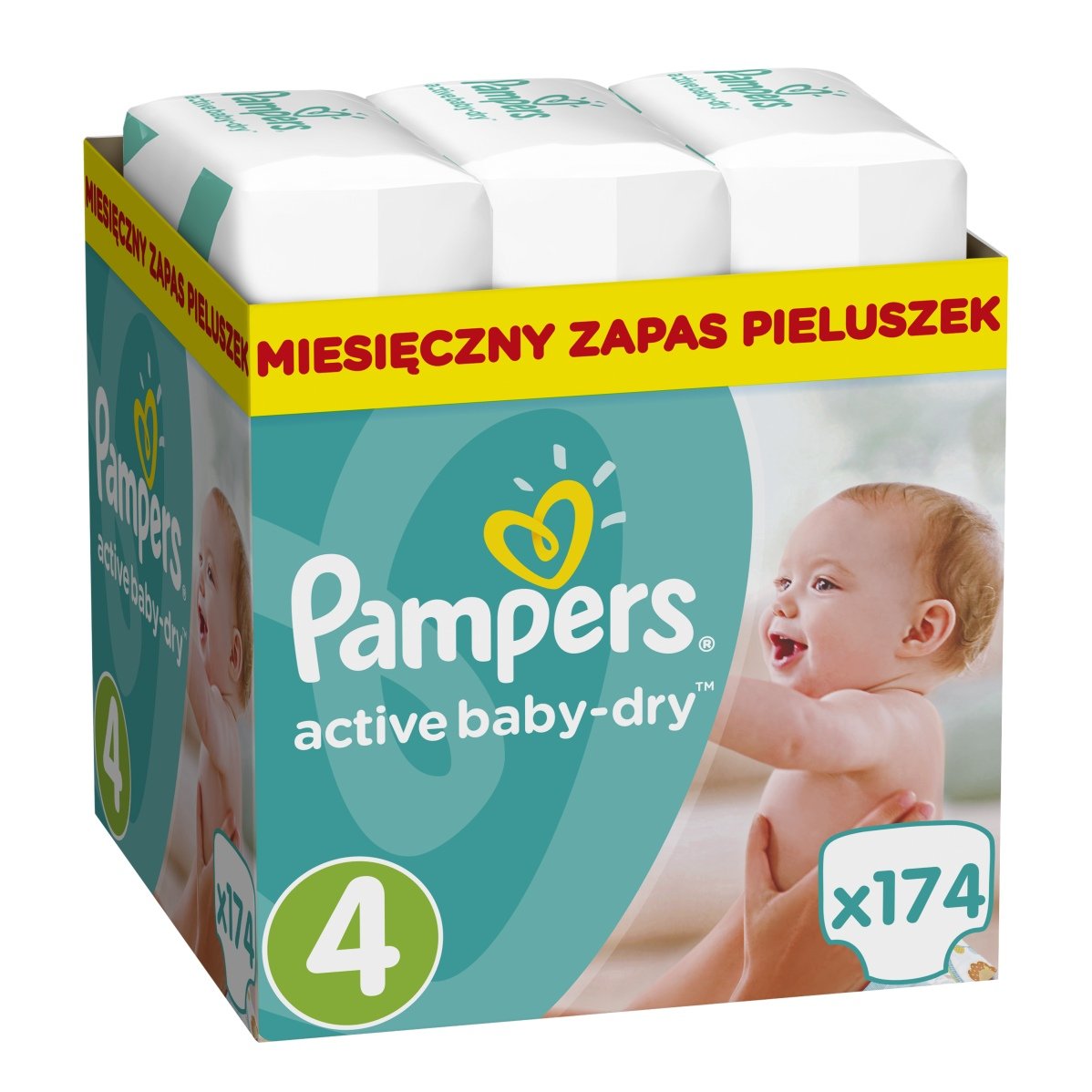 pampers active baby-dry pieluchy 4 maxi 8-14 kg 64 szt